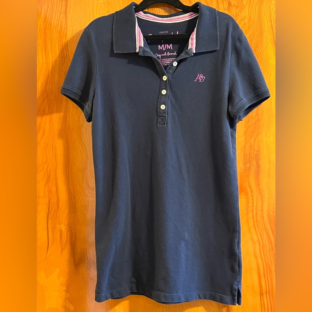 Aeropostale A87 Women’s Polo Size Medium Color Navy Blue